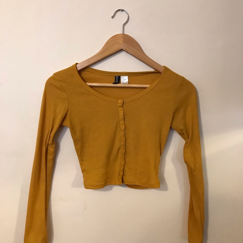 Cropped long sleeve shirt (crop top)